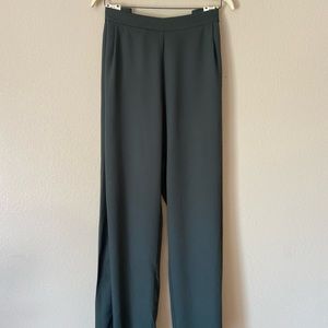 Eileen Fisher Organic Linen Straight Pant XL Midnight Green